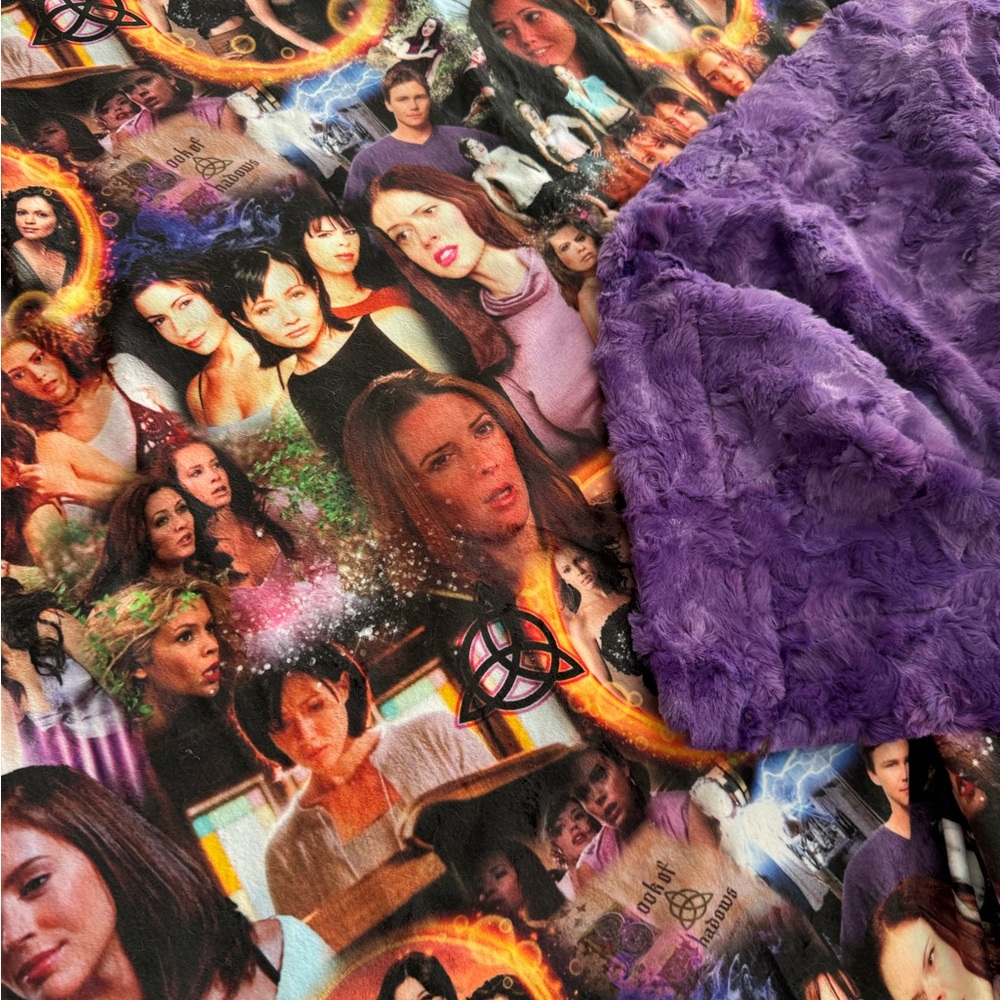 Charmed Minky Blanket with TV Show Print